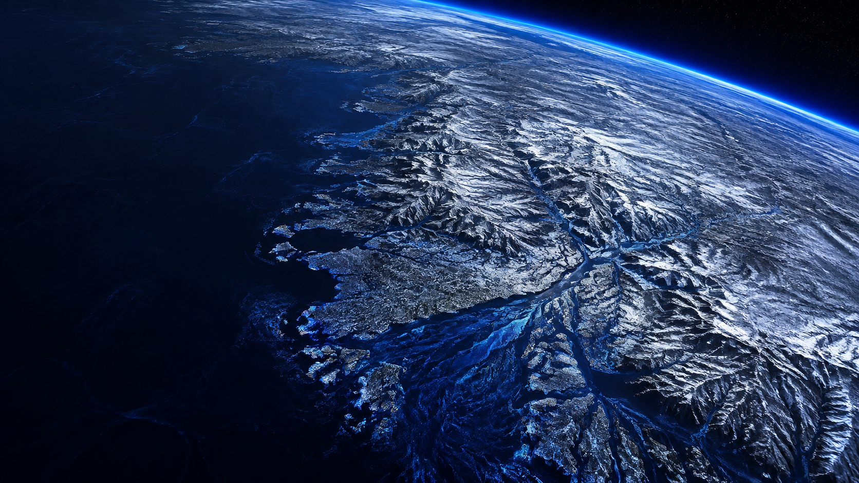 SAR-inspired Earth illustration